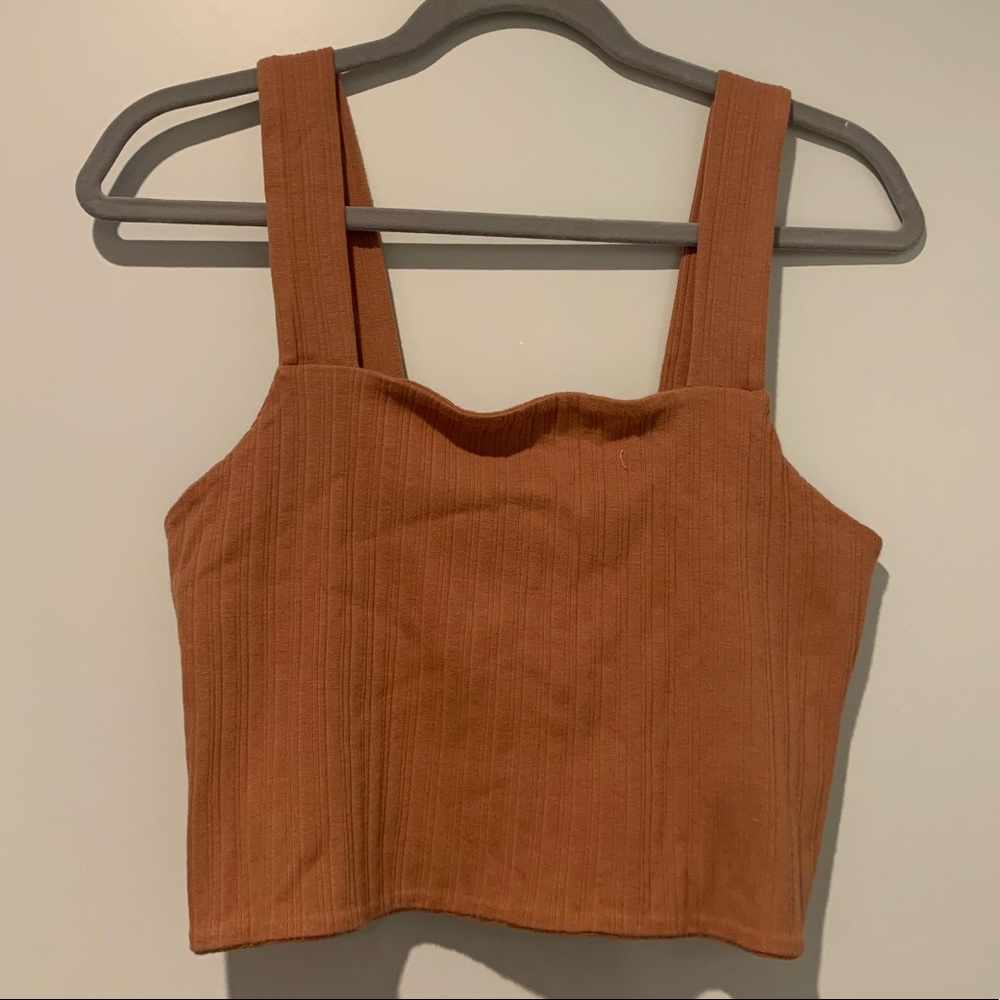 American Eagle Ribbed Cropped Top